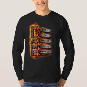 Camiseta masculina gráfica de motivação FLAME