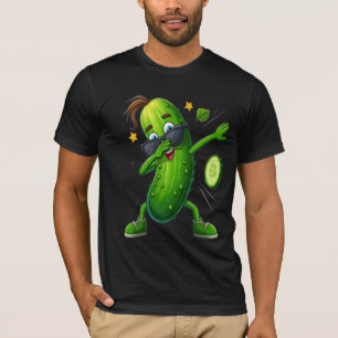 Camiseta masculina gráfica de pepino para dabbing