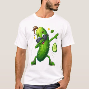 Camiseta masculina gráfica de pepino para dabbing