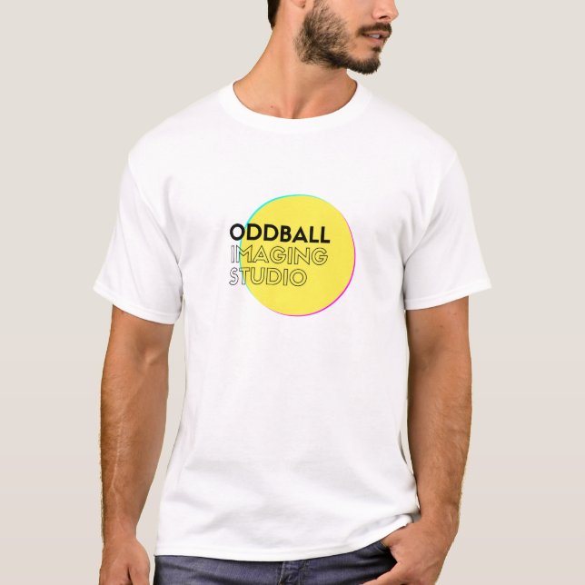 Camiseta masculina gráfica do Oddball Imaging Stud (Frente)