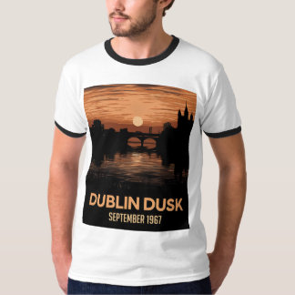 Camiseta masculina gráfica Dublin Dusk - Camisa Ir