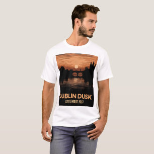 Camiseta masculina gráfica Dublin Dusk - Tee Irlan