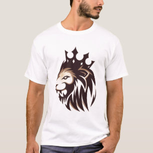 Camiseta Masculina Gráfica Majestic Crown Lion