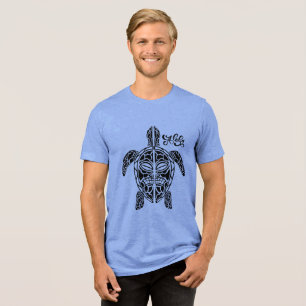 Camiseta masculina havaiana de tartaruga