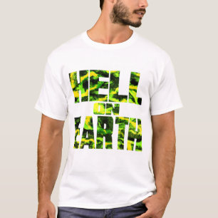 Camiseta Masculina Hell on Earth T ( Verde tóxico