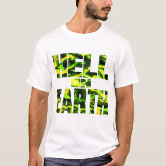 Camiseta Masculina Hell on Earth T ( Verde tóxico