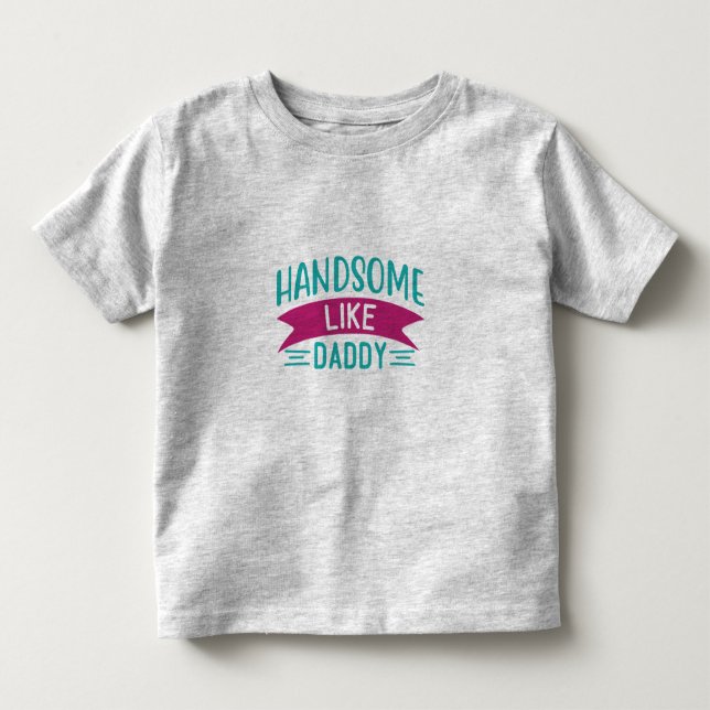Camiseta masculina infantil Bonito como o papai (Frente)
