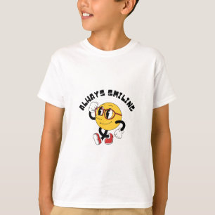 Camiseta masculina infantil de emoji fofo sempre s