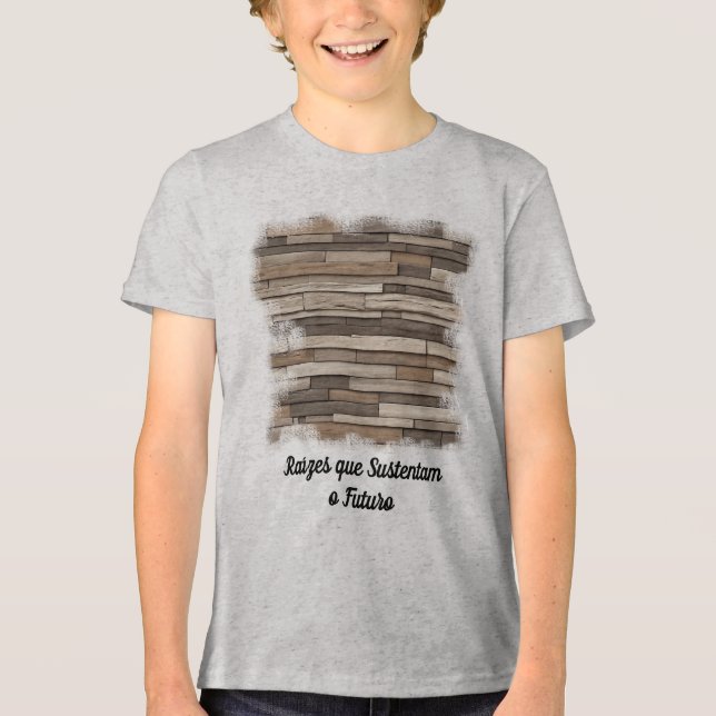 Camiseta Masculina Juvenil Básica Madeira Viva (Frente)