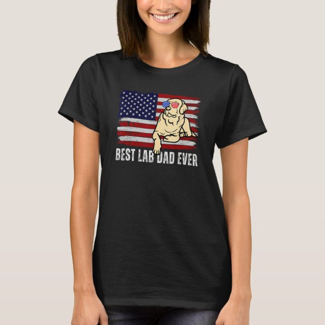 Camiseta Masculina Labradores Amarelos Pai Labrado (Frente)