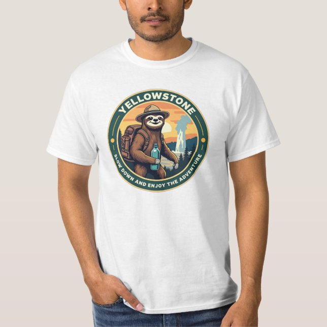 Camiseta masculina - LENTA-SE e aproveite a aventu (Frente)