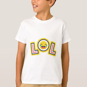 Camiseta Masculina LOL Smiley Emoji - Diversão Rir