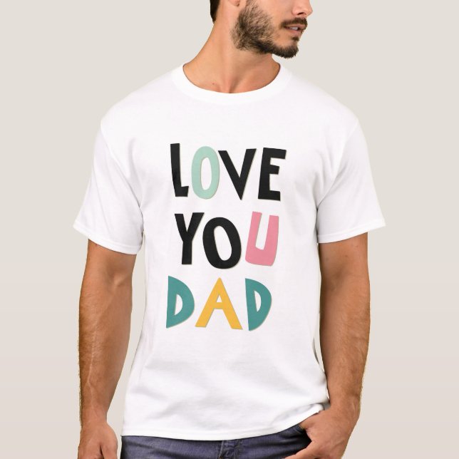 Camiseta masculina Love You Dad (Frente)