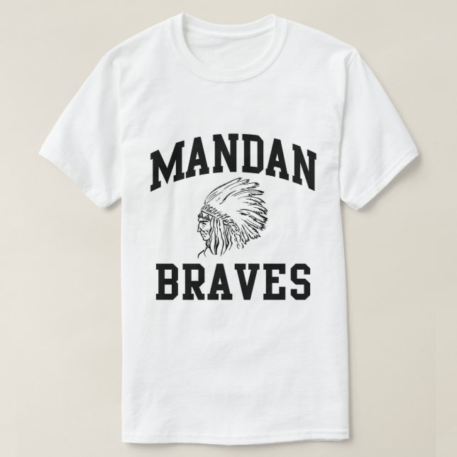Camiseta masculina Mandan Braves (Frente do Design)