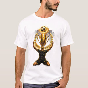 camiseta masculina manga curta design troféu futeb
