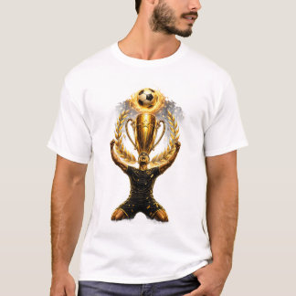 camiseta masculina manga curta design troféu futeb