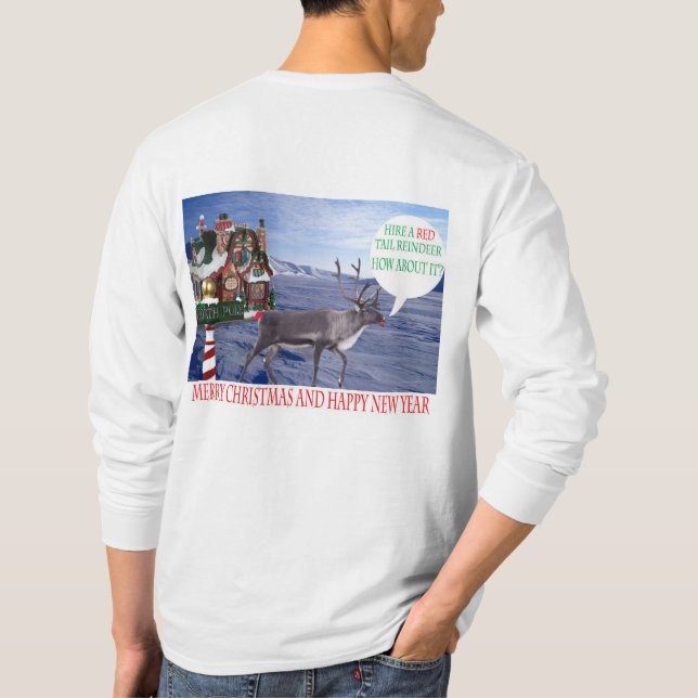 camiseta masculina manga longa feliz natal e ano n (Verso)