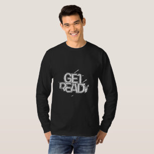 Camiseta Masculina Manga Longa Tipografia Branca e