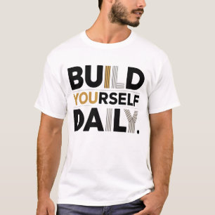 Camiseta Masculina Motivacional Construa-se Diaria