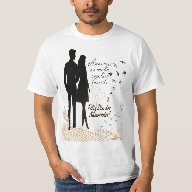 Camiseta Masculina, namorados (Frente)