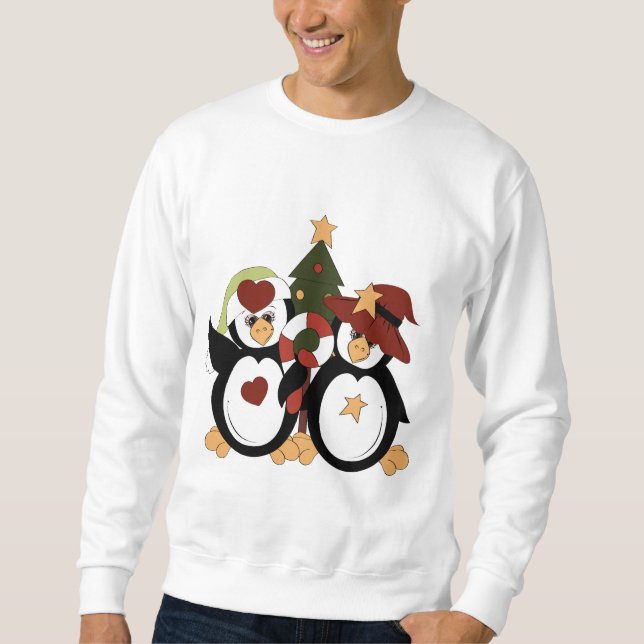 Camiseta masculina Natal Penguin Holiday (Frente)