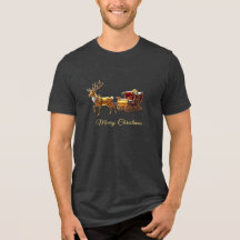 Camiseta Masculina Natal Trenó Rena Festa