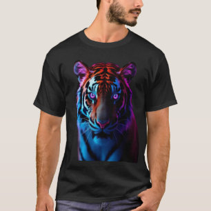 Camiseta Masculina Neon Tiger Glow Art