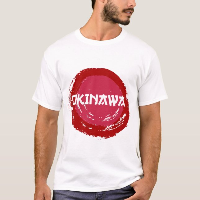 Camiseta masculina no Círculo da Vida de Okinawa (Frente)
