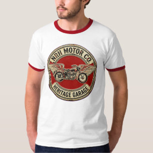 Camiseta masculina NRH Motor Co. Vintage Motorcycl