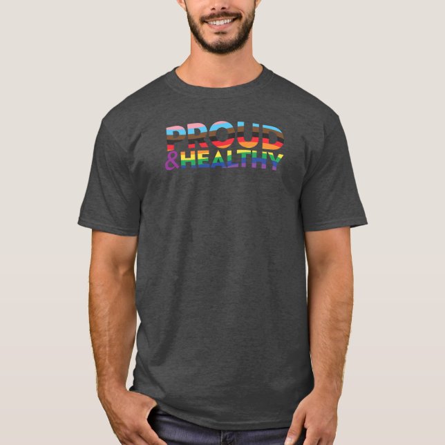 Camiseta masculina Orgulhosa e Saudável (Frente)