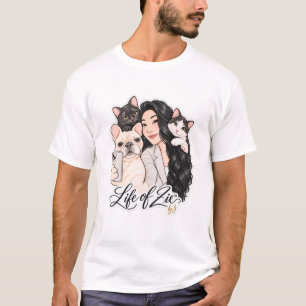 Camiseta masculina padrão Z.AURA™ Life of Zie™ Pet