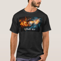 Camiseta masculina para dia de jogo de bilhar 8 Ba