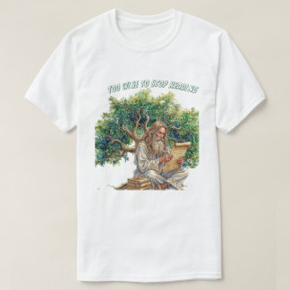 Camiseta masculina para leitores 'Sábio demais par