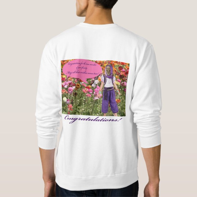 camiseta masculina. parabéns. ocelot/gênio (Verso)