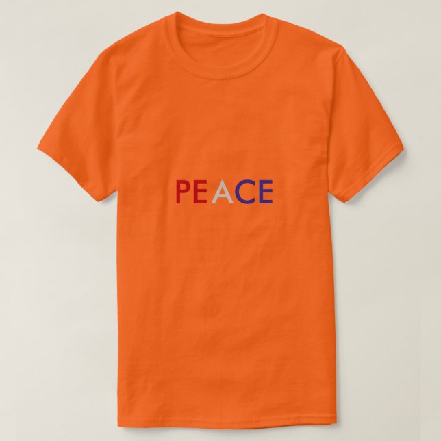 Camiseta masculina Paz / Homens  (Frente do Design)