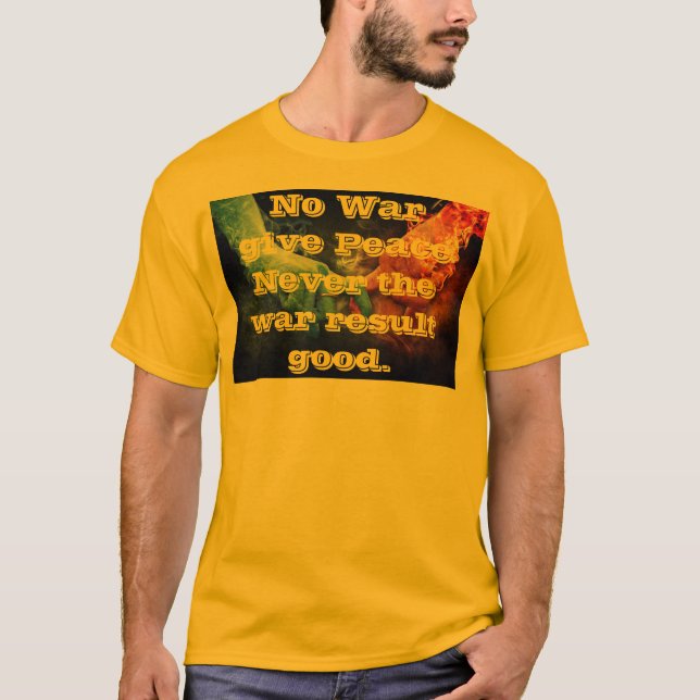 Camiseta masculina Paz sem guerra (Frente)