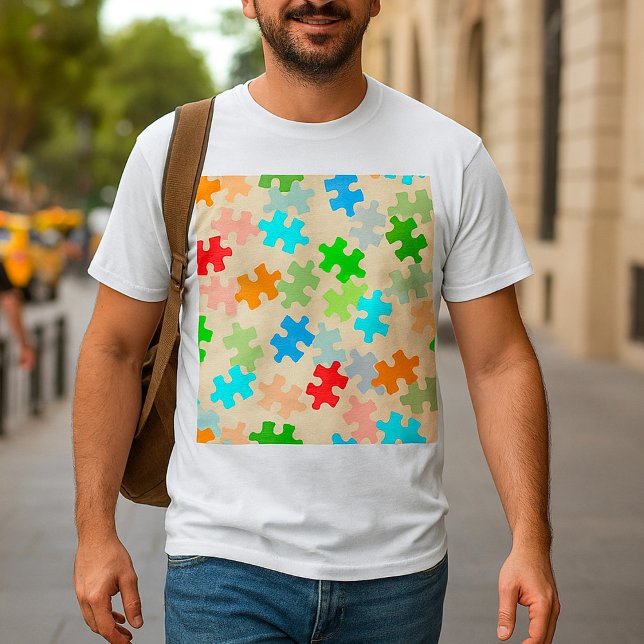 Camiseta Masculina Peças de Puzzle (Criador carregado)