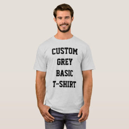 Camiseta masculina personalizada BASIC CINZA