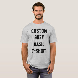 Camiseta masculina personalizada BASIC CINZA