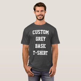Camiseta masculina personalizada BASIC CINZA
