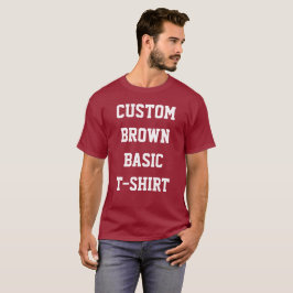Camiseta masculina personalizada BÁSICA MARROM