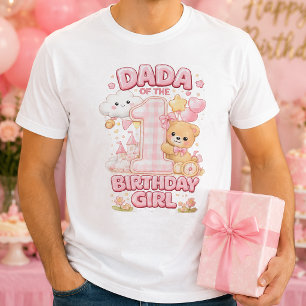 Camiseta masculina Pink Dada da Menina do Aniversá