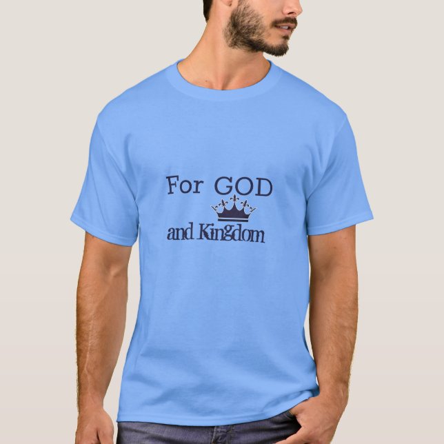 Camiseta masculina por Deus e Reino (Frente)