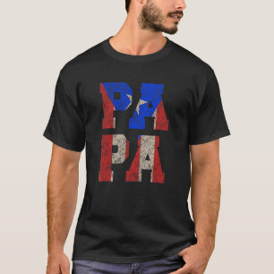 Camiseta Masculina Porto Rico Papai Com Bandeira d