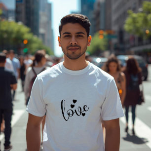 Camiseta masculina preta e branca