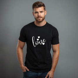 Camiseta masculina preta e branca