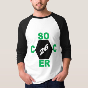 Camiseta Masculina Raglan branca-preta DESIGN FUTE