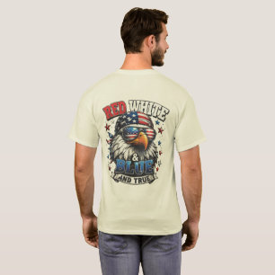 Camiseta masculina Red White Blue e True Eagle⁠