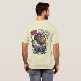 Camiseta masculina Red White Blue e True Eagle