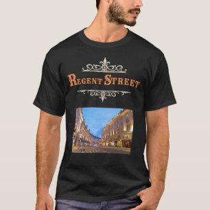 Camiseta masculina Regent Street em preto 